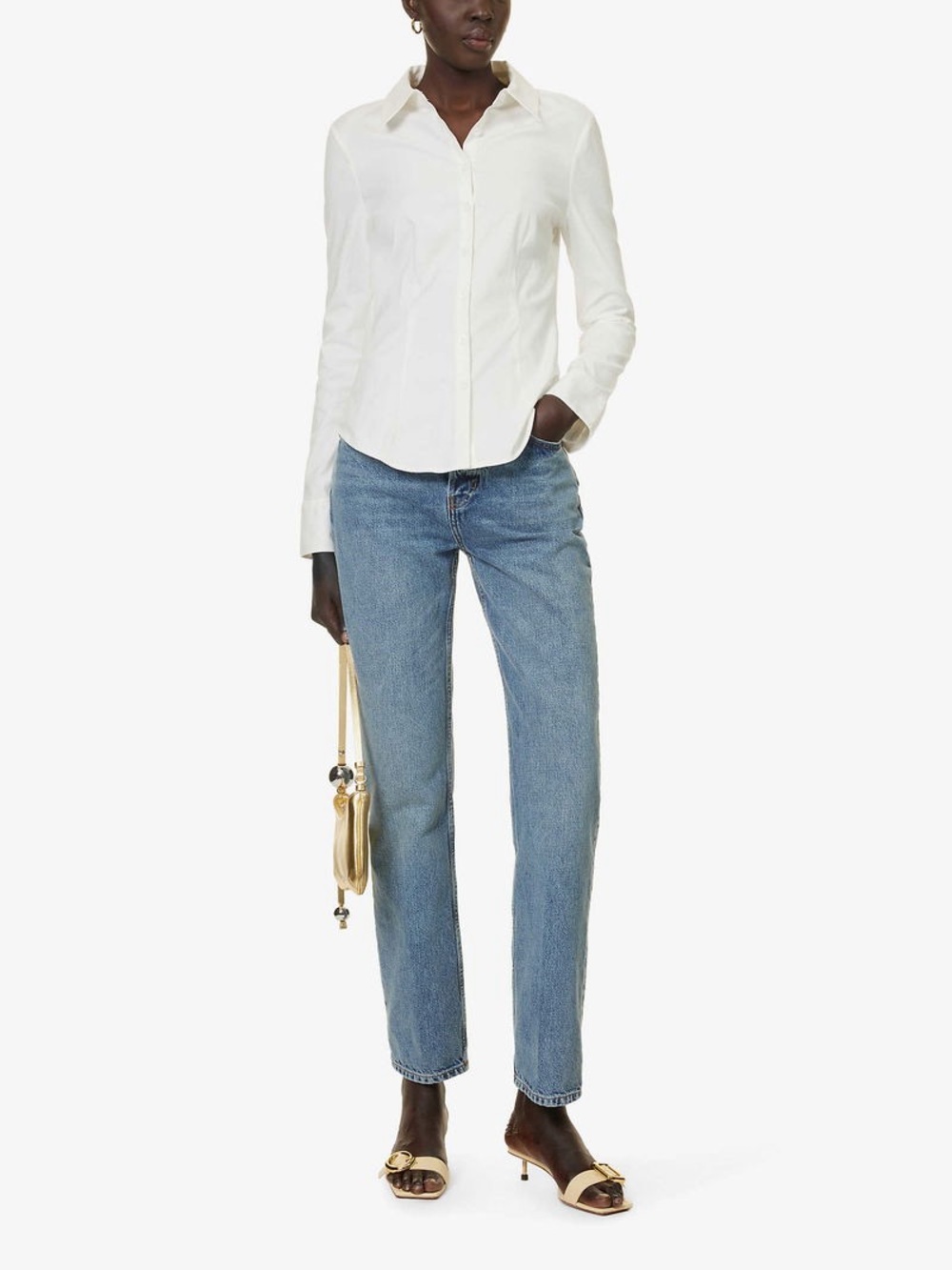 NWT Reformation x Camille Rowe Mid Rise Relaxed Straight Jeans - Size 26